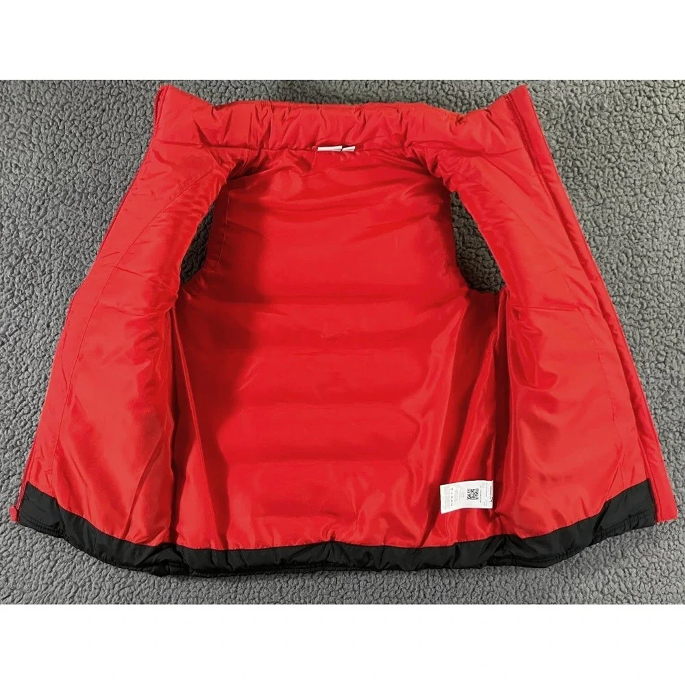 Puma Kids Red Black Colorblock Puffer Vest Size Medium